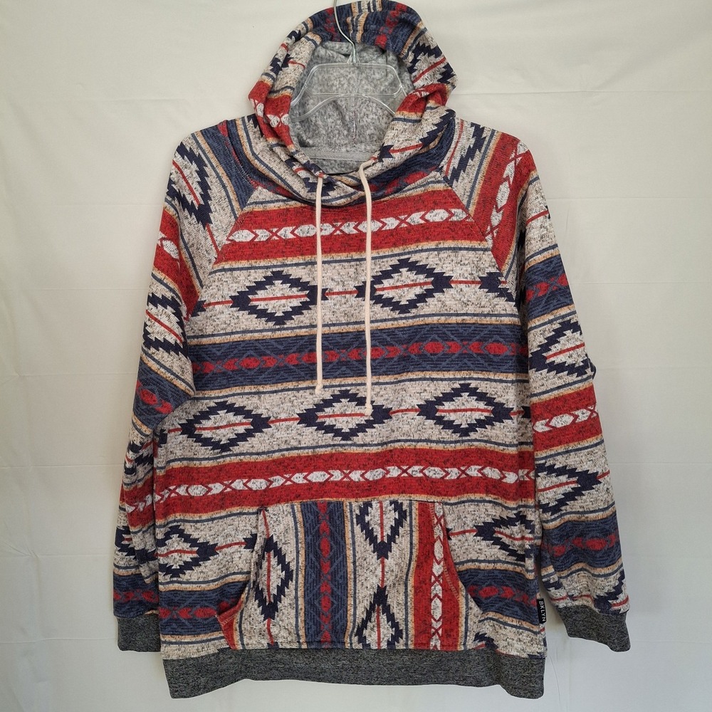 Trademark Brooklyn Cloth Men's Large Aztec Tribal Hoodie Sweatshirt **flaws‎